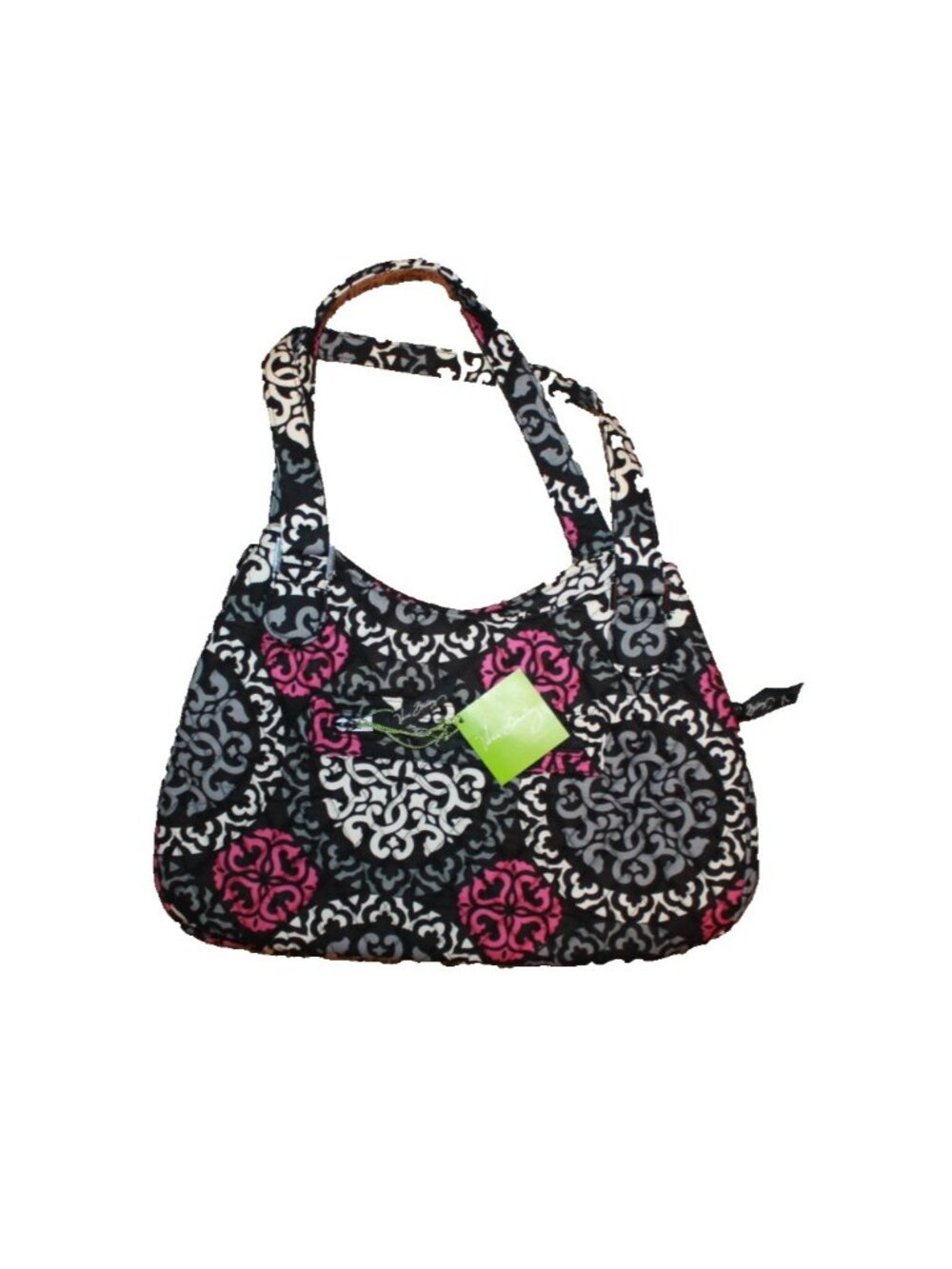 Vera Bradley Emily Satchel Shoulder Bag Canterberry Magenta Magnetic & Zip NEW